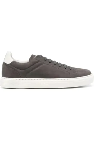 Brunello Cucinelli Schoenen, Heren, Bruin, 42 EU, Leer, Leren Sneakers