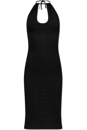 Dsquared2 Kleedjes, Dames, Zwart, M, Leer, Backless Jurk