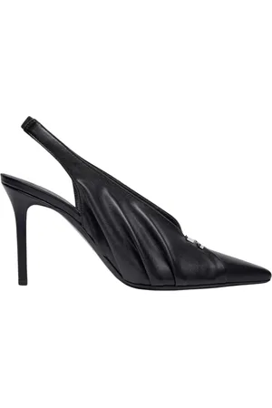Courrèges Schoenen, Dames, Zwart, 37 EU, Polyester, Gedrapeerde Slingback Pumps