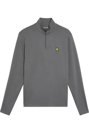 Lyle & Scott Tops, Heren, Grijs, L, Polyester, Golf Technical 1/4 Zip Midlayer