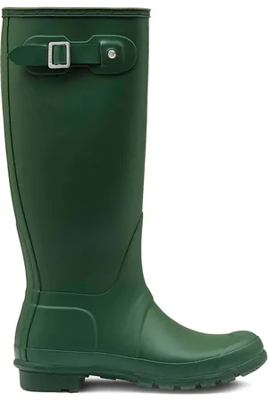 Hunter Schoenen, Dames, Groen, 38 EU, Regenlaarzen met gesp