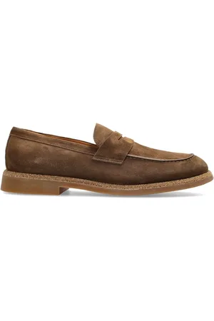 ELEVENTY Schoenen, Heren, Bruin, 41 EU, Suède, Suède Loafers