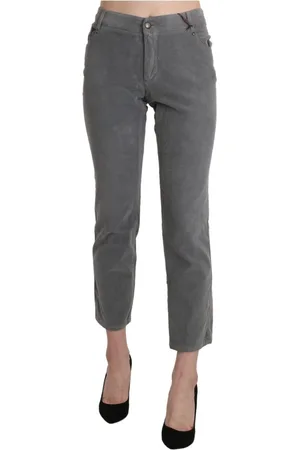 ERMANNO SCERVINO Broeken, Dames, Grijs, L, Cropped Pantalon