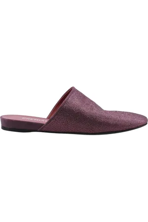Premiata Schoenen, Dames, Paars, 40 EU, Sabot met strass en interne sleehak
