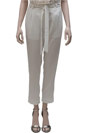 ERMANNO SCERVINO Broeken, Dames, Wit, M, Polyester, Chino`s