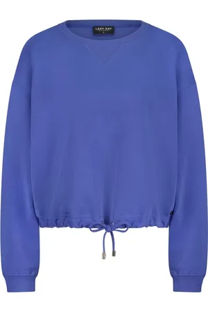 Lady Day Sweatshirts & Hoodies, Dames, Blauw, M, Katoen, Stijlvolle Sweater met Koord