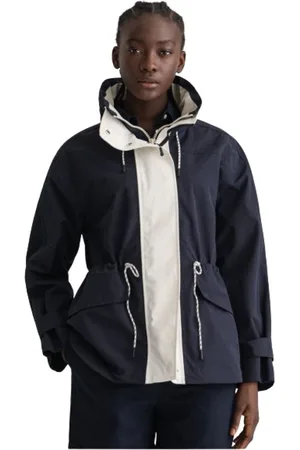 GANT Jassen, Dames, Blauw, M, Katoen, Ultra Wide Waterafstotend Jack