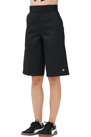 Dickies Korte broeken, Dames, Zwart, W30, Katoen, Zwarte Werk Bermuda Shorts