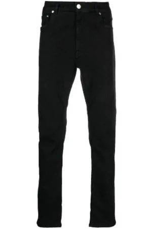 Etro Jeans, Heren, Zwart, W31, Katoen, mid-rise straight-leg jeans