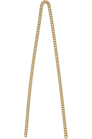 Bottega Veneta Tassen, Dames, Geel, ONE Size, Messing Ketting Schouderriem