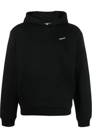 COPERNI Sweatshirts & Hoodies, Dames, Zwart, M, Katoen, Hoodie met logo-print