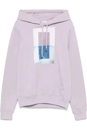 Lanvin Sweatshirts & Hoodies, Heren, Paars, L, Katoen, Cotton Jersey Hoodie Sweater