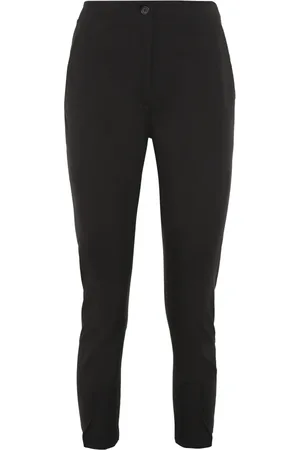 Aspesi Broeken, Dames, Zwart, 2Xs, Katoen, Rits Onderkant Stretch Katoenen Broek