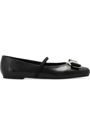 Salvatore Ferragamo Schoenen, Dames, Zwart, 39 EU, Leer, Zina Ballerina`s