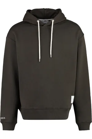 Les Deux Sweatshirts & Hoodies, Heren, Bruin, S, Katoen, Katoenen Hoodie met Geribbelde Manchetten