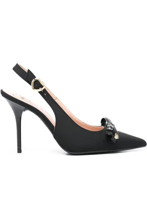 Moschino Schoenen, Dames, Zwart, 40 EU, Leer, Ballerina`s