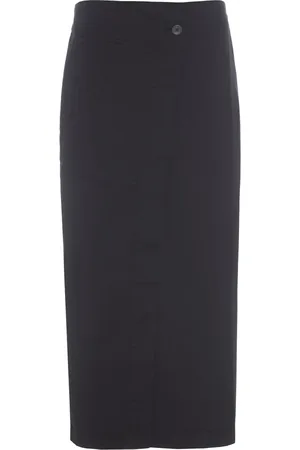 Bitte Kai Rand Rokken, Dames, Zwart, M, Katoen, Zwarte wikkelrok Kihon Model