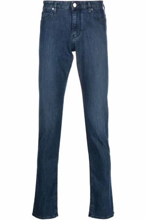 Emporio Armani Jeans, Heren, Blauw, W36, Katoen, Straight-leg Jeans