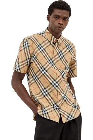 Burberry Overhemden, Heren, , S, Katoen, Klassiek Geruit Poplin Overhemd