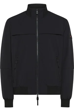 Peuterey Jassen, Heren, Blauw, XL, Polyester, Blauwe Ritsjas Waterafstotend Polyester