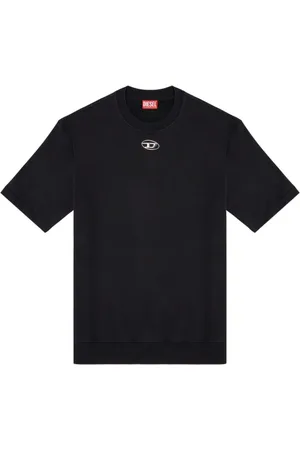 Diesel Tops, Heren, Zwart, S, Katoen, Zwart Sweatshirt met Ronde Hals