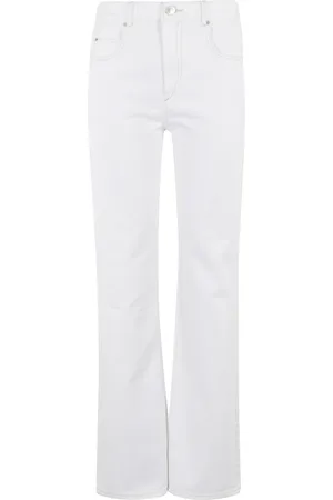 Isabel Marant Jeans, Dames, Wit, M, Denim, Witte Denim High Waist Straight Leg Jeans