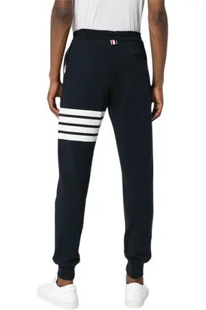 Thom Browne Broeken, Heren, Blauw, S, Katoen, Navy 4-Bar Stripe Trainingsbroek