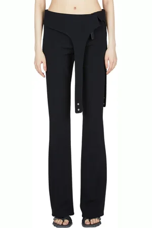 Courrèges Broeken, Dames, Zwart, XS, Diving Crepe Broek