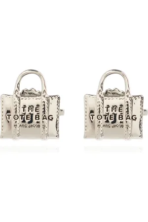 Marc Jacobs Accessoires, Dames, Grijs, ONE Size, Tote Bag Stud Oorbellen