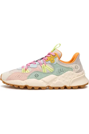 Flower Mountain Schoenen, Dames, Veelkleurig, 39 EU, Suede and fabric sneakers Tiger Hill Woman
