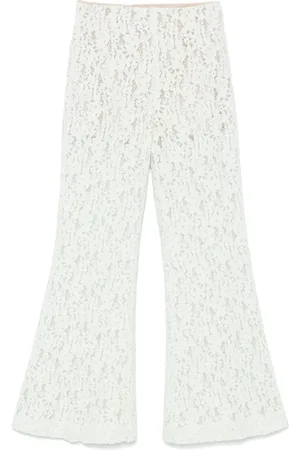 Twin-Set Broeken, Dames, Groen, M, Katoen, Groene Katoenmix Broek
