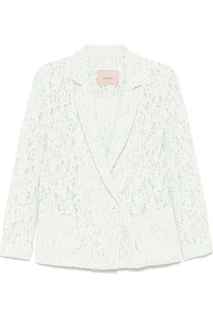 Twin-Set Jassen, Dames, Groen, XS, Katoen, Groene Jas voor Vrouwen