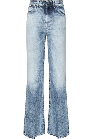 Dondup Jeans, Dames, Blauw, W25, Katoen, Wijde Jeans