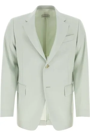 Lanvin Jassen, Heren, Groen, L, Wol, Mintgroene wollen blazer