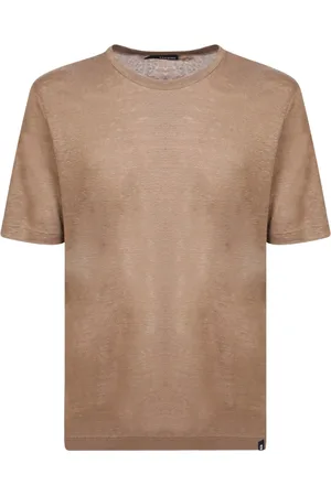 LARDINI Tops, Heren, , S, Linnen, Linnen T-shirt