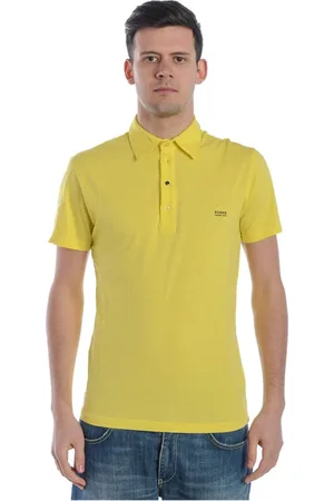 D.A. Daniele Alessandrini Tops, Heren, Geel, M, Katoen, Polo Shirts