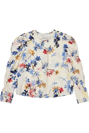 Munthe Blouses & Shirts, Dames, Veelkleurig, M, Floral Print Ruched Top