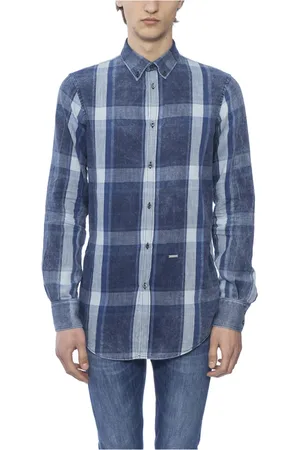 Dsquared2 Overhemden, Heren, Blauw, S, Casual Shirt