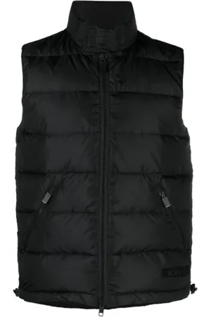 Aspesi Jassen, Heren, Zwart, XL, Nylon, Mouwloos Nylon Gewatteerd Jack Zwart