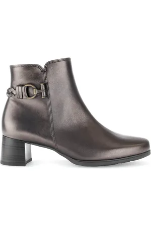 Gabor Schoenen, Dames, Bruin, 36 EU, Leer, Bronze Glad Leren Enkelboots