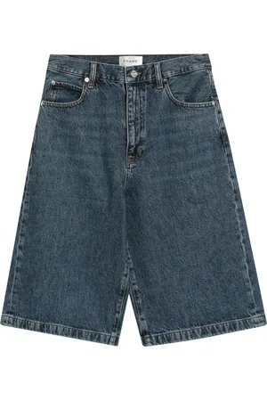 Frame Korte broeken, Dames, Blauw, W28, Katoen, Boy Short Bermuda Shorts