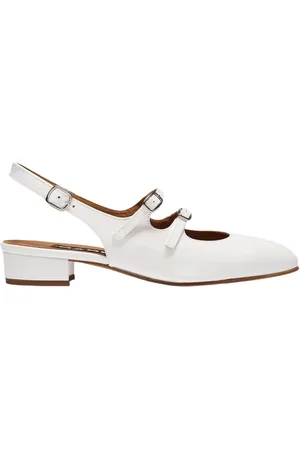 Carel Schoenen, Dames, Wit, 38 EU, Leer, Pêche Babies in Wit Lakleer