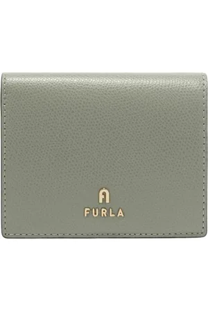 Furla Accessoires, Dames, Groen, ONE Size, Leer, Camelia Compact Portemonnee
