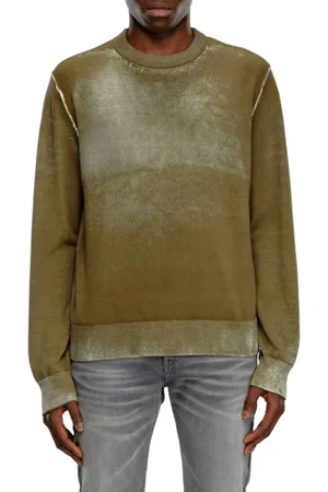 Diesel Sweatshirts & Hoodies, Heren, Groen, S, Denim, Stijlvolle Denim Jeans voor Mannen