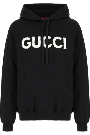 Gucci Sweatshirts & Hoodies, Heren, Zwart, S, Katoen, Stijlvolle Sweatshirts voor een Trendy Look