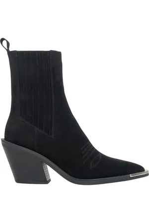 Estro Schoenen, Dames, Zwart, 37 EU, Zwarte Cowboylaarzen