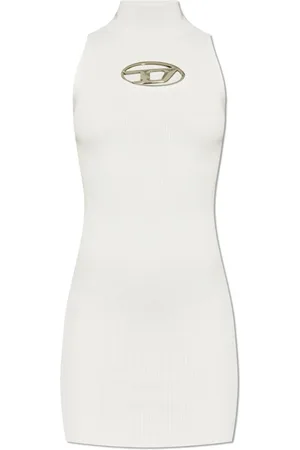 Diesel Kleedjes, Dames, Wit, XS, Polyester, M-Onerva Jurk