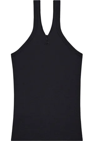 Courrèges Tops, Dames, Zwart, L, Katoen, Zwart T-shirt & Polo voor vrouwen