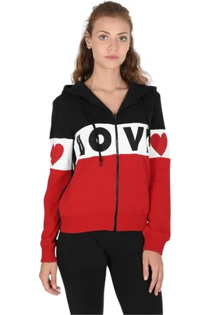 Moschino Sweatshirts & Hoodies, Dames, Veelkleurig, S, Katoen, Sweatshirt met rits