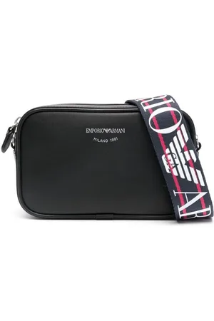 Emporio Armani Tassen, Dames, Zwart, ONE Size, Leer, Zwarte Schoudertas van Imitatieleer